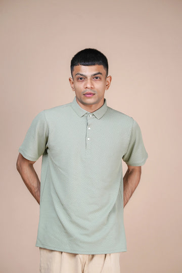Pista Green Polo POLO TSHIRT | EDGE by OURON