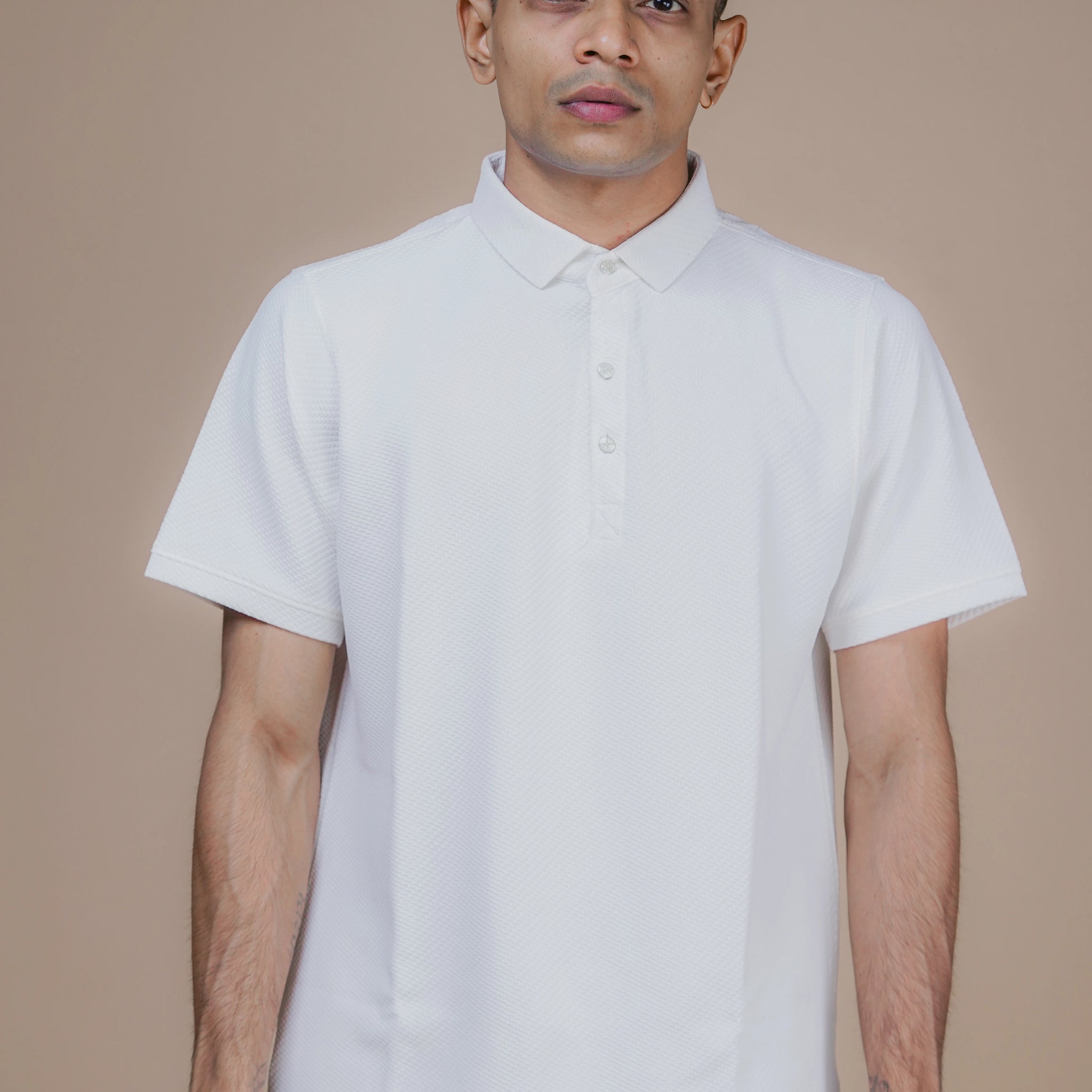 Pure White Polo POLO TSHIRT | EDGE by OURON